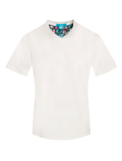 White V-Neck Everyday Tee 1020 BAKLLIN-8002