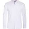White Solid Cotton-Stretch L/S Shirt (4030) BAKLLIN-7939