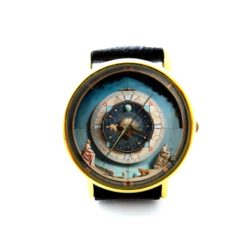 Zodiac Leather Watch, Unisex Watch, Ladies Watch, Zodiac Constellations Watch, Astronomy Watch, Stars Watch