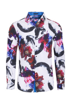 Red Stretch Floral Shirt (4805) BAKLLIN-7932