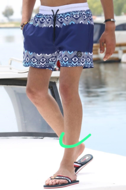 Geometric Pattern Swim Shorts (T5000S) BAKLLIN-8045