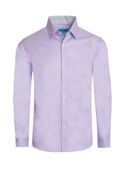 Lavander Solid Cotton-Stretch L/S Shirt (4020) BAKLLIN-7911