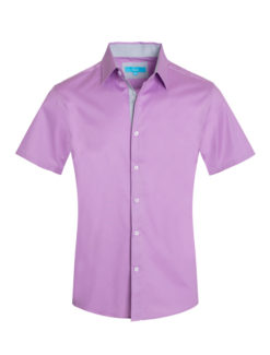 Solid Purple Cotton Shirt 3020 BAKLLIN-7903
