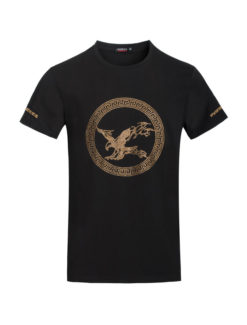 Black T-Shirt with Rhinestone Eagle Motif  1030 BAKLLIN-8004