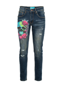 Skull LA Blue Skinny Jean 7570 BAKLLIN-8102