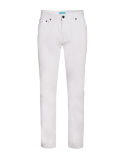 Men's solid cotton-stretch skinny fit jeans, White 7100 BAKLLIN-8108