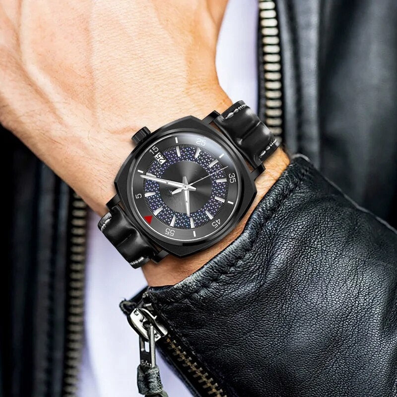 Men's Square Shape 80hrs Power Reserve Mechanical Wristwatch