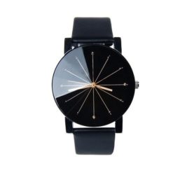 New Luxury PU Leather Dial Hour Analog Wrist Watch