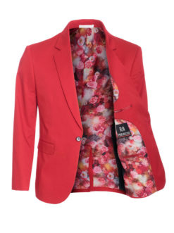 Red Cotton-Stretch Fashion Blazer (1720) BAKLLIN-7867