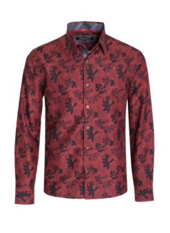 Rust Printed Long Sleeve Shirt (4023) BAKLLIN-7969