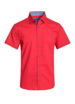 Red Cotton Geometric Pattern  Shirt 3042 BAKLLIN-7950