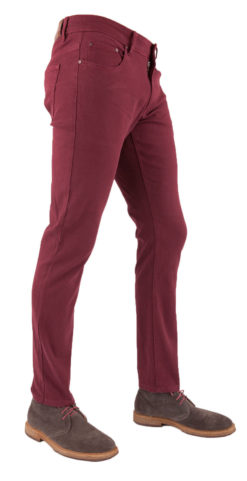 Men's Skinny Stretch Burgundy Jean 714 BAKLLIN-8094