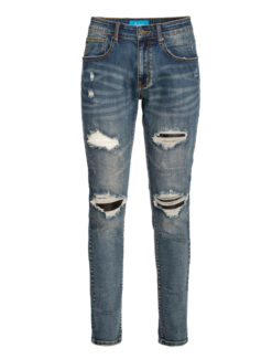 Indigo Denim with Leather Patch (7562) BAKLLIN-8117
