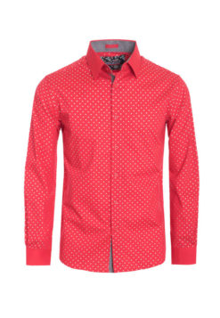 Red Polka Dots Long Sleeve Shirt (4024L) BAKLLIN-7937