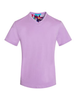 Lilac V-Neck Everyday Tee 1020 BAKLLIN-8023