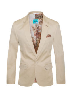 Khaki Cotton Stretch Fashion Blazer 9010 BAKLLIN-7873