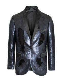 Gun-Metal Sequin Blazer 9000 BAKLLIN-7879