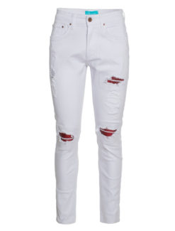 White Skinny Jean with Python Patch (7571) BAKLLIN-8111