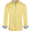 Yellow Solid Cotton-Stretch L/S Shirt (4020) BAKLLIN-7885