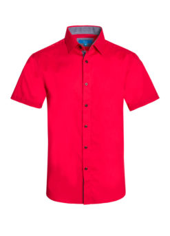 Solid Red Cotton Shirt 3020 BAKLLIN-7909