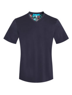 Men's Navy V-Neck Everyday Tee 1020 BAKLLIN-8017