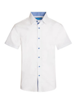 Solid White Cotton Shirt 3020 BAKLLIN-7901