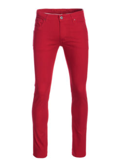 Men's Skinny-Stretch Cotton Pants, Red 717 BAKLLIN-8093