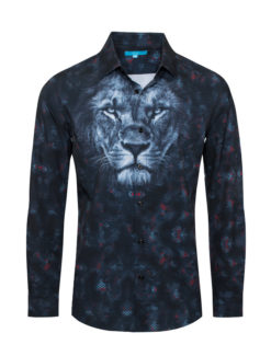 Black Lion Digital Printed Stretch Shirt 4407 BAKLLIN-7946