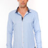 Designed Solid Shirt // 279L Sky BAKLLIN-7979