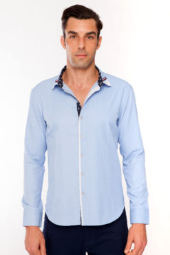 Designed Solid Shirt // 279L Sky BAKLLIN-7979