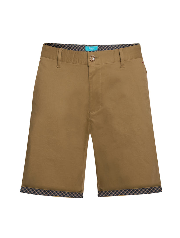 Men's Chino Shorts, Cappuccino 5100 BAKLLIN-8054