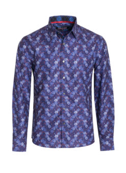 Purple Printed Long Sleeve Shirt (4026) BAKLLIN-7968